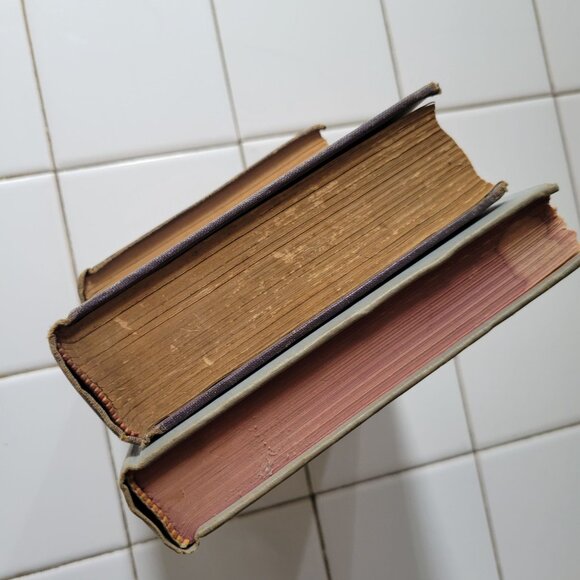 Vintage Purple Gray Book Set Lot Staging Decor Retro Prop Shelf Mantle Centerpie - Picture 7 of 7